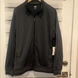 Athletic Works Black Lightweight Zip-Up Jacket